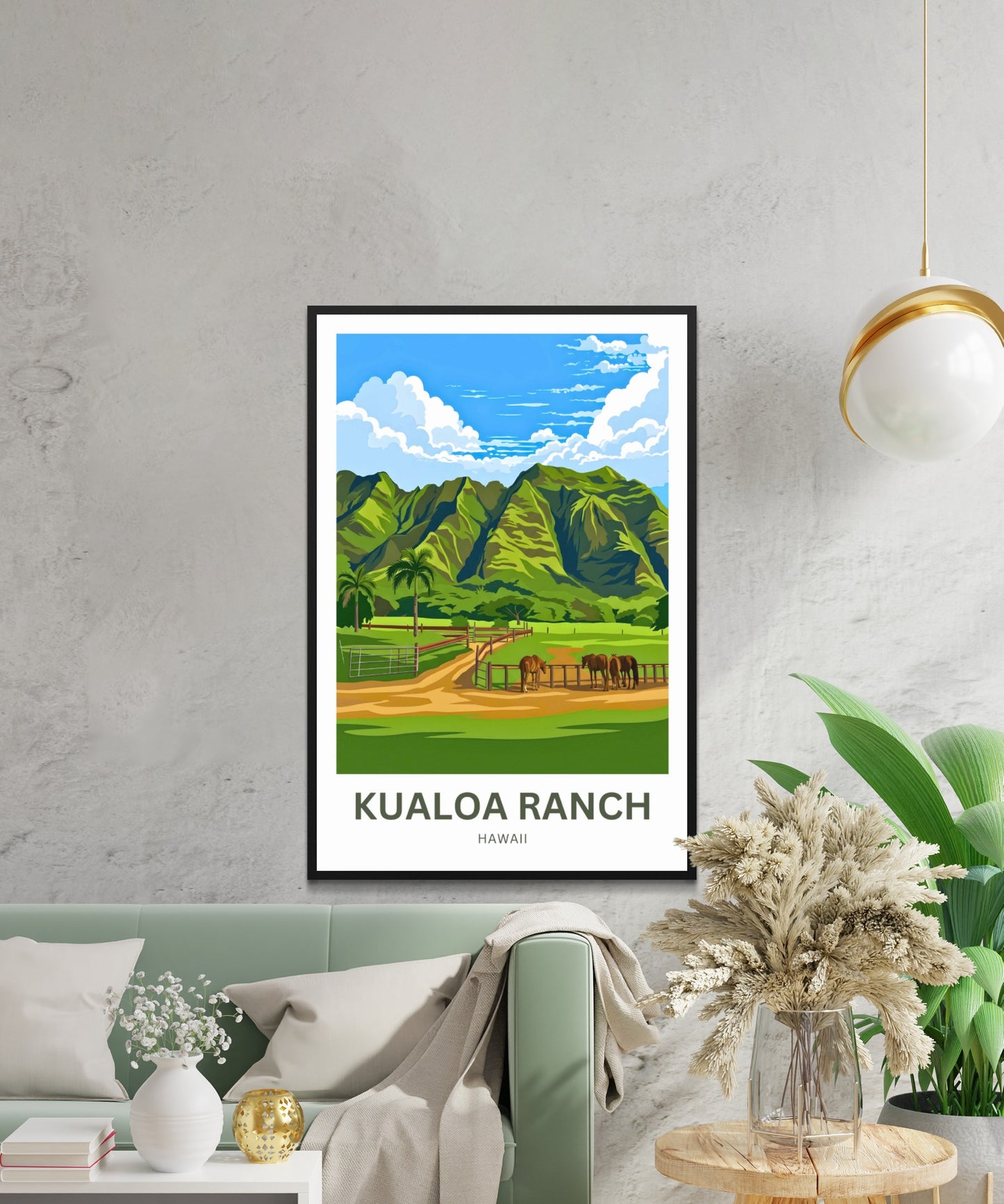 Kualoa Ranch  Travel Poster - Heart of Oʻahu