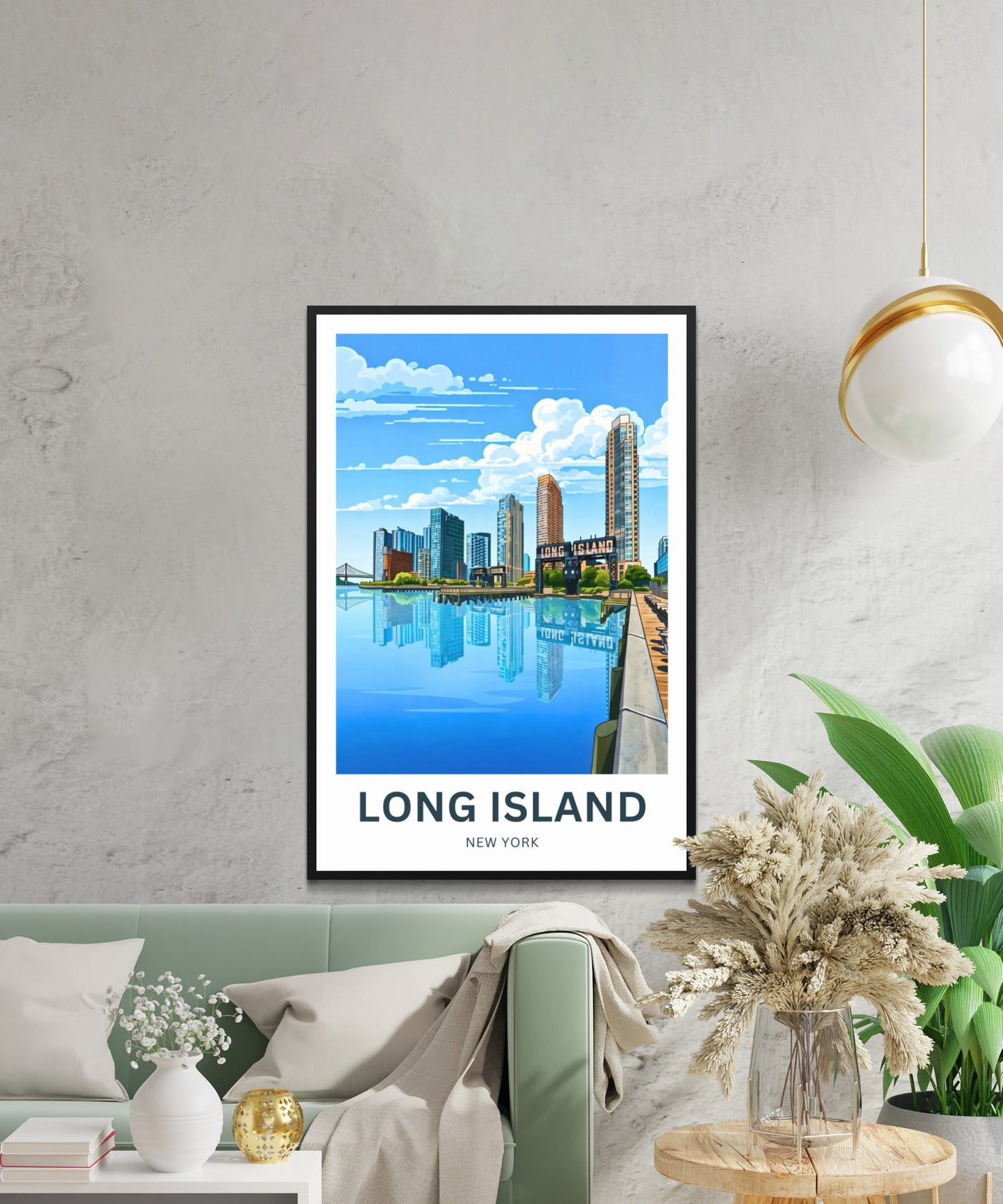 Long Island Travel Poster -  Skyline