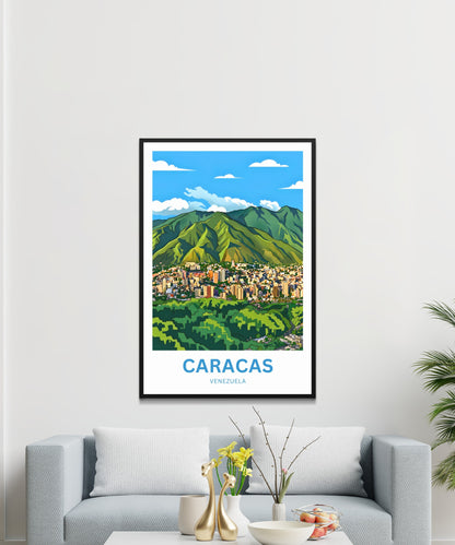 Caracas Travel Poster - Heart of Venenzuela