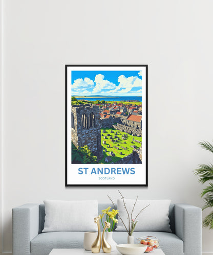 St. Andrews Travel Poster - Historical Land
