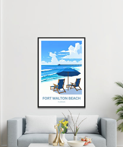 Fort Walton Beach Travel Poster - Florida