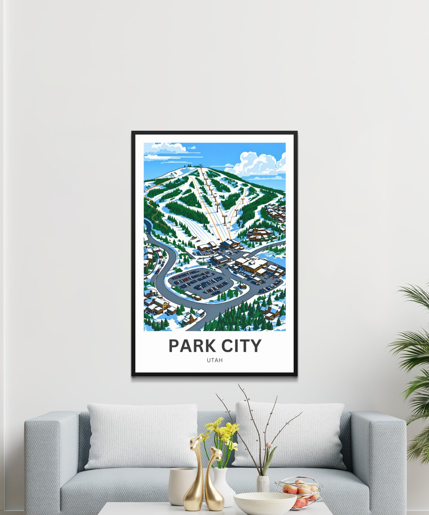 Park City Travel Poster -Park West Ski Resort