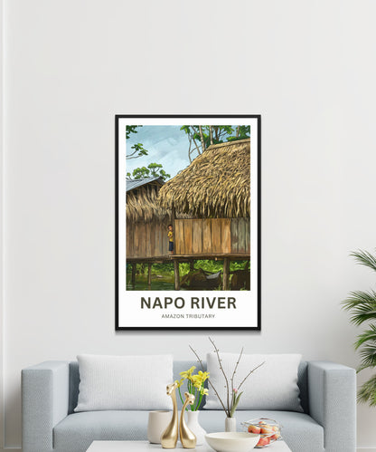 Napo River Travel Poster - Amazon Tributary Life