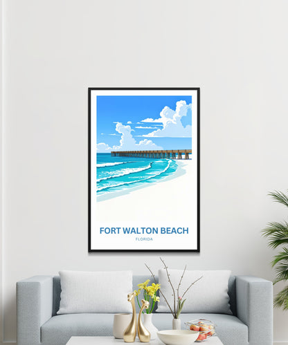 Fort Walton Beach Travel Poster - Paradise Calling