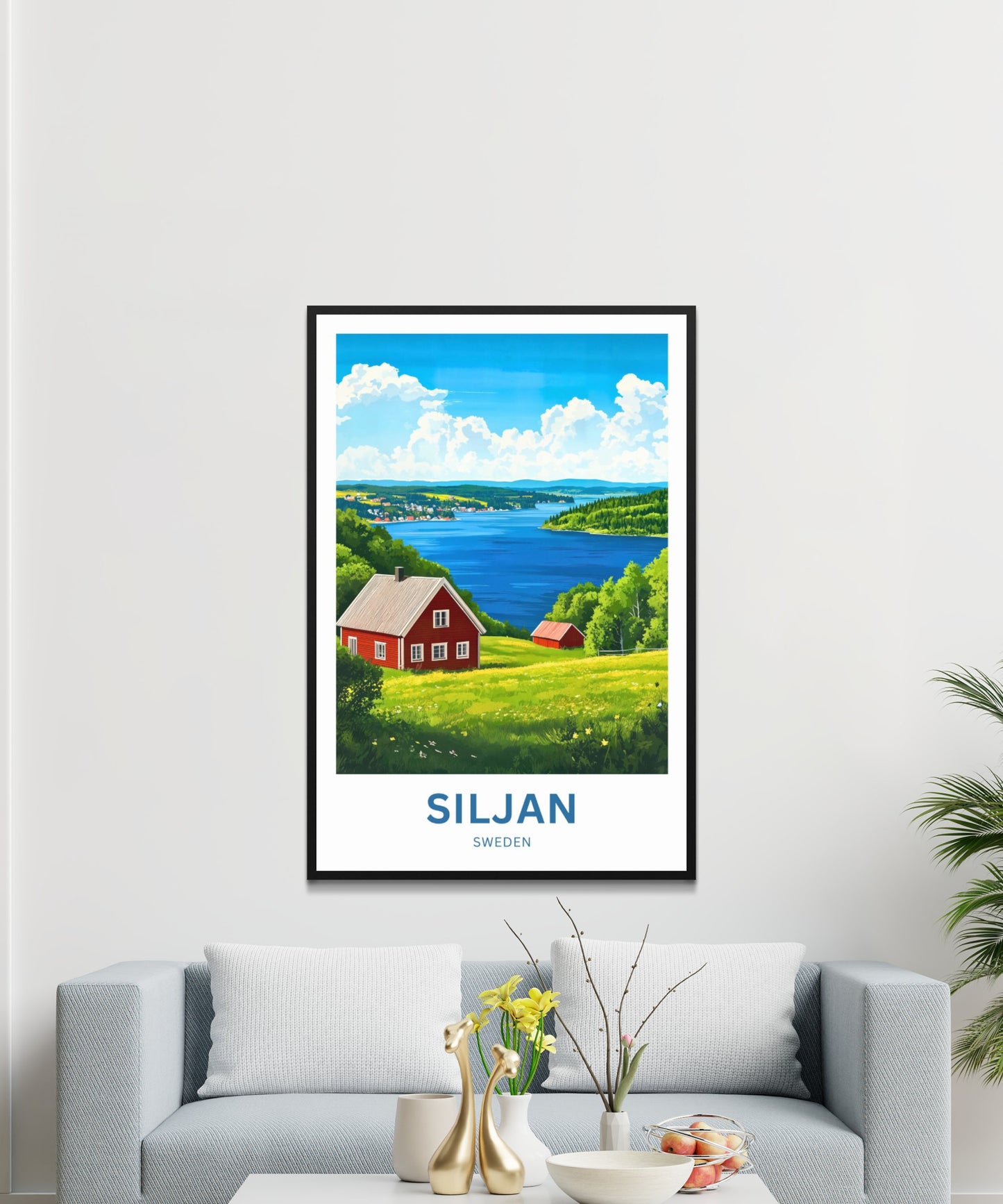 Lake Siljan Travel Poster - Tranquil Waters of Siljan Sweden