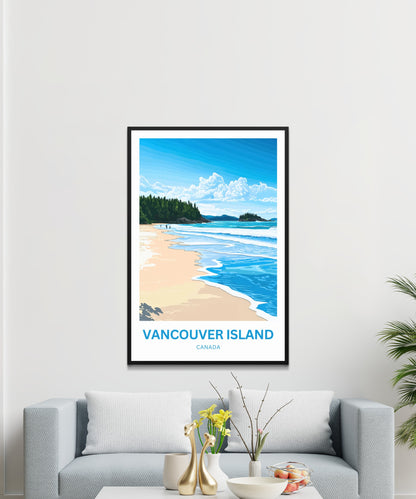 Vancouver Island Travel Poster - Hidden Bays and Forest Dreams
