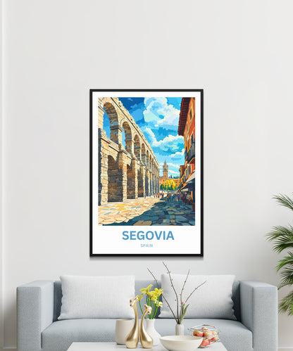 Segovia Travel Poster - Timeless Beauty in the Heart of Spain