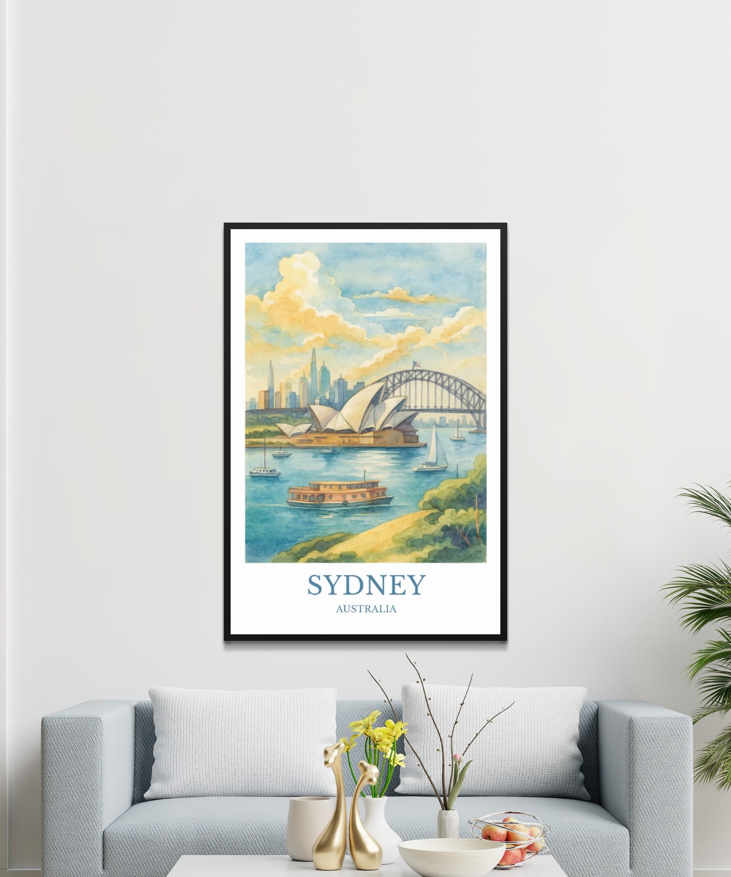 Sydney, Watercolor design poster, Australia Print, Sydney Wall Art