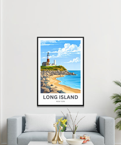 Long Island Travel Poster -  Light House