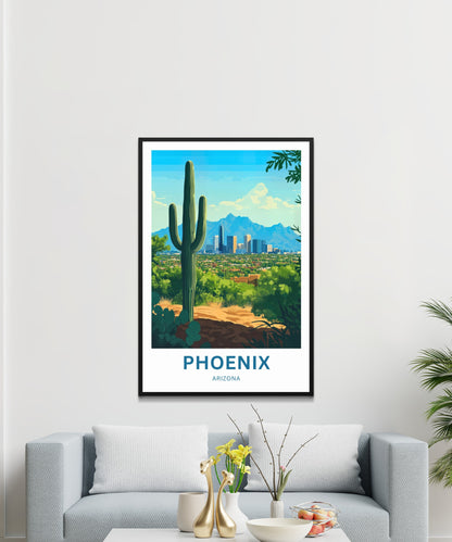 Phoenix Travel Poster - Where Desert Meets City