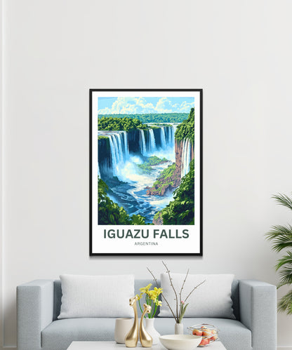 Iguazu Falls Travel Poster - A Horizon Like No Other