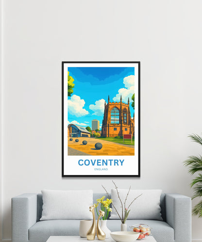 Coventry Travel Poster- Cathedral