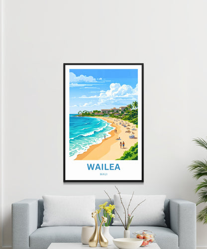 Wailea Travel Poster -  Island Luxury Hawaii