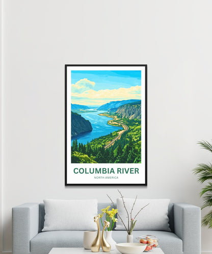 Columbia River Travel Poster- Wonders of the Columbia Gorge