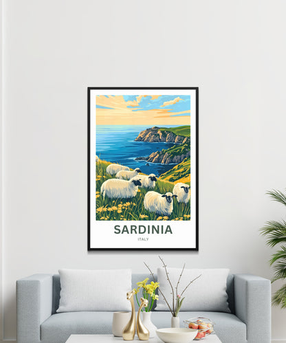 Sardinia Travel Poster - Where the Shepherds Roam