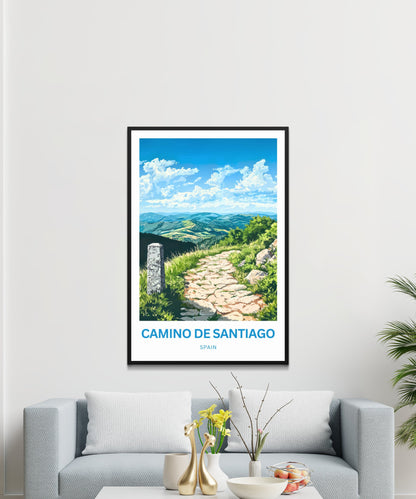 Camino de Santiago Travel Poster - Breathtaking Scenery of the Camino