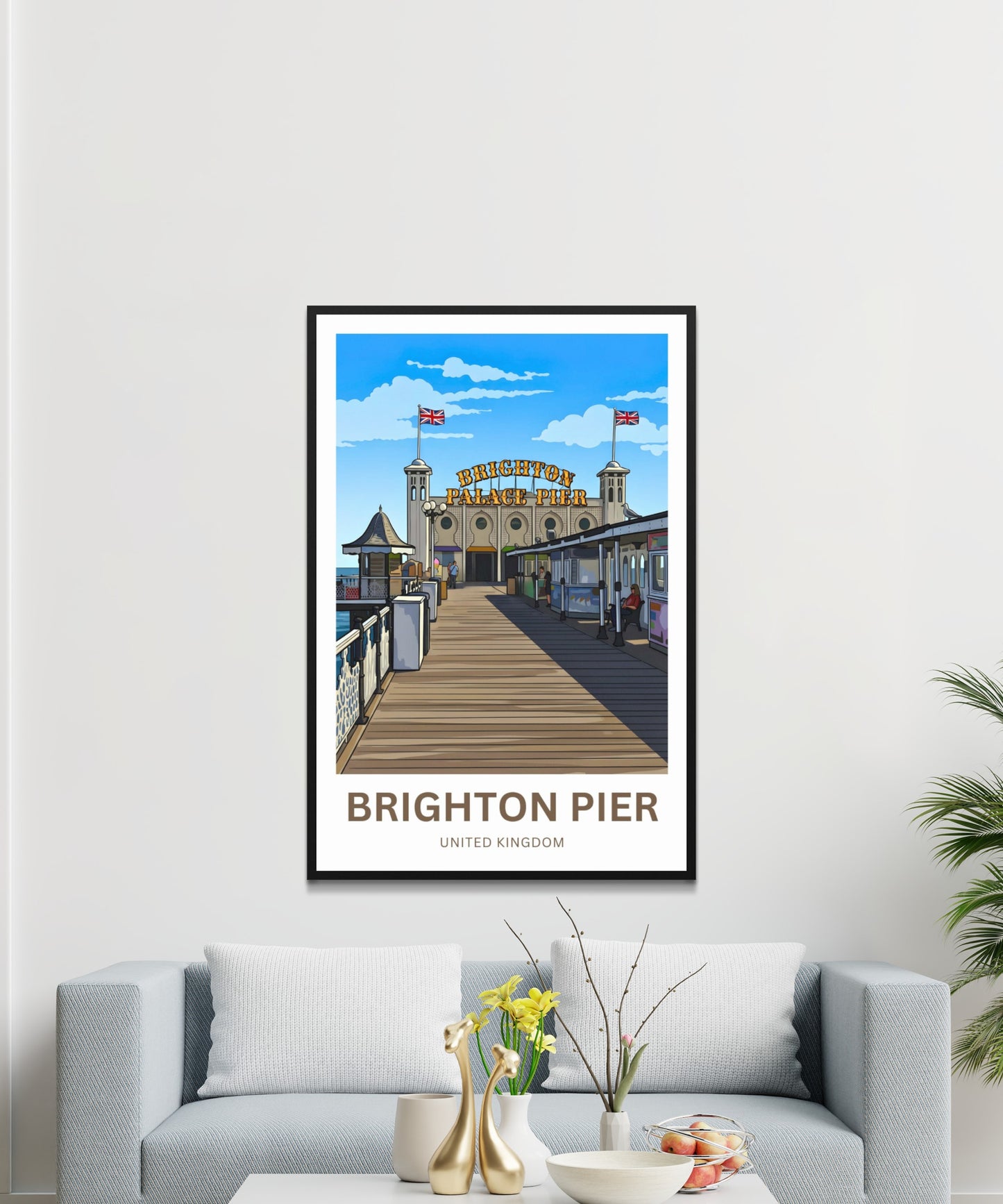 Brighton Pier Travel Poster - Carnival by the Coast