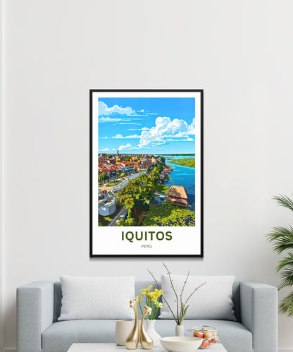 Iquitos Travel Poster - Local Life View