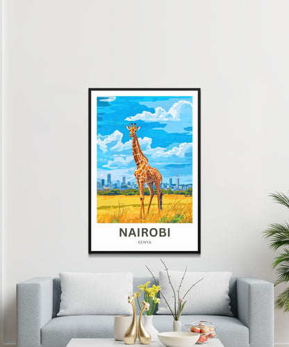 Nairobi Travel Poster - Green City in the Sun