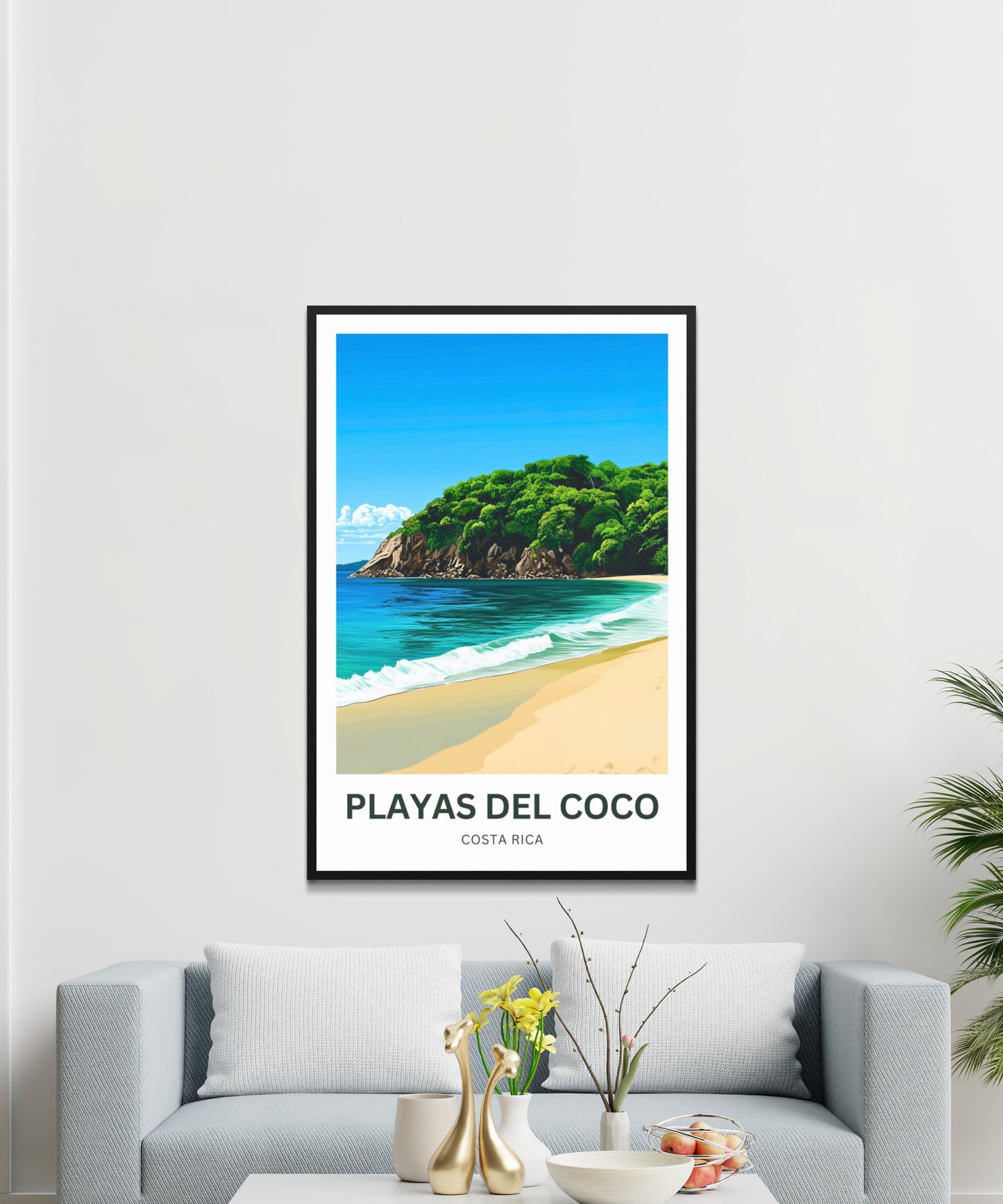 Playas del Coco Travel Poster  - Best Snorkeling, scuba diving, and fishing in Costa Rica