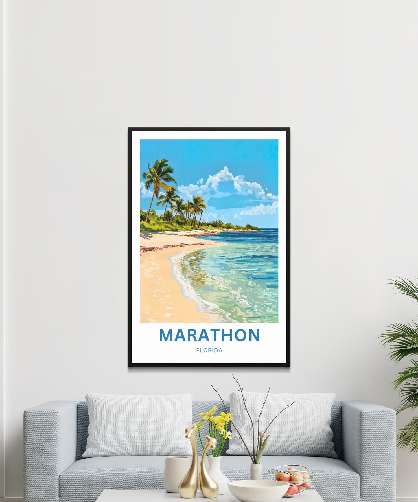 Marathon Travel Poster -  Captivating Serene Beach Florida