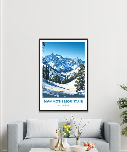 Mammoth Mountain Travel Poster - Alpine Wilderness Escape