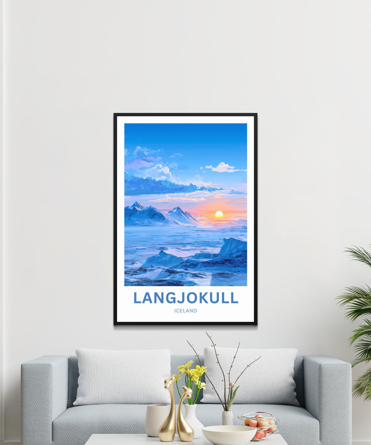 Langjökull Travel Poster - Iceland’s Icy Giant
