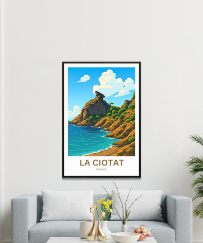 La Ciotat Travel Poster- The eagle's beak