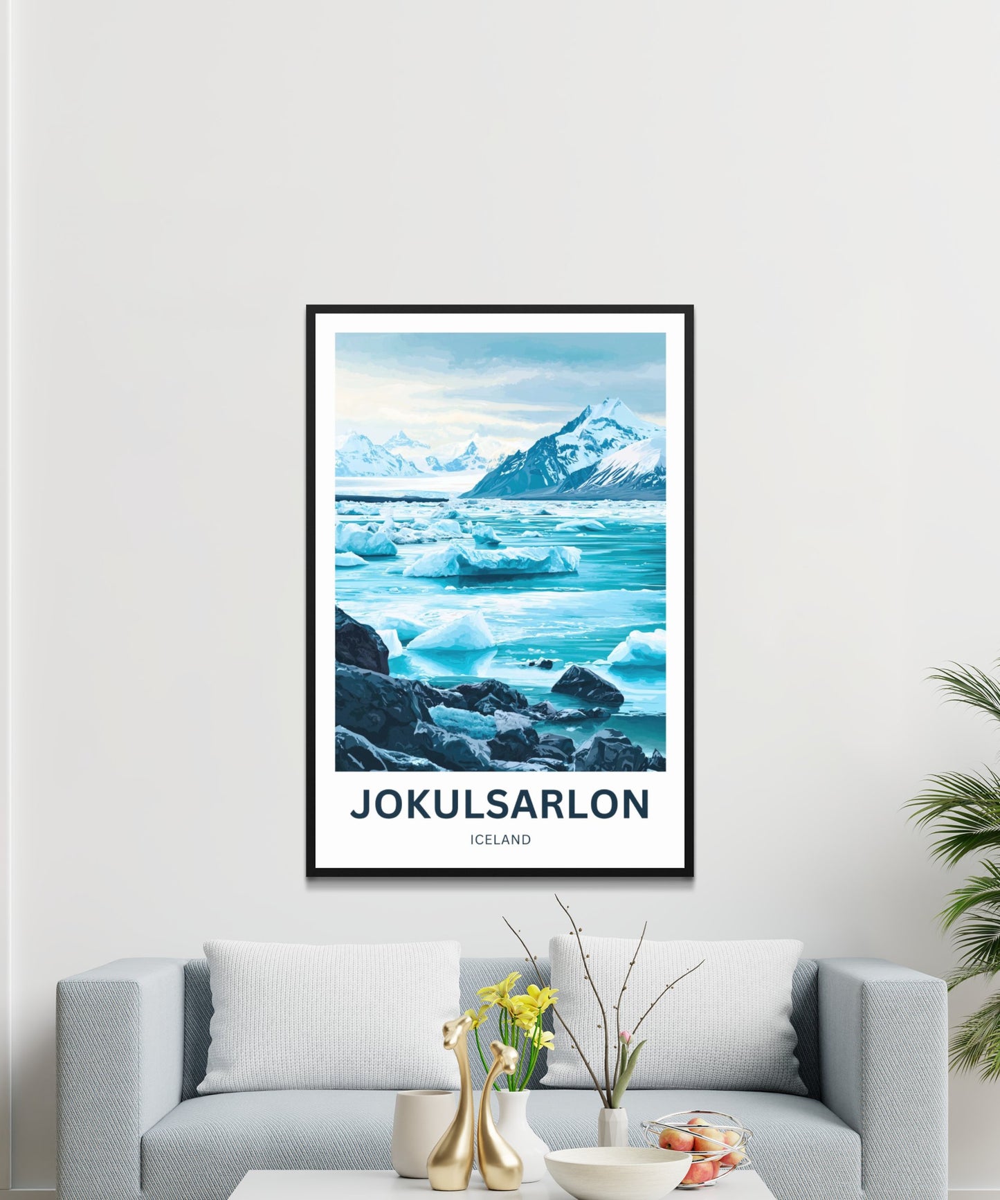 Jökulsárlón Travel Poster - Breathtaking View of Iceland Lagoon