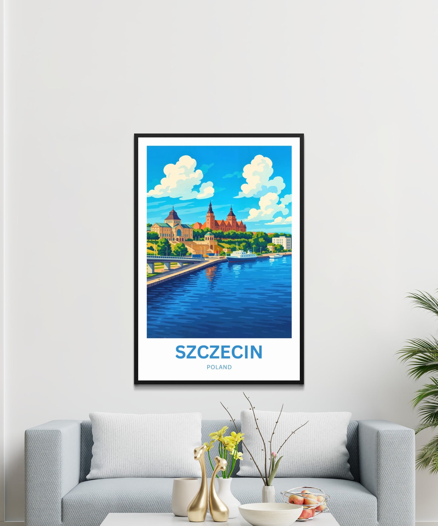 Szczecin Travel Poster -  Poland Hidden Harbor Gem