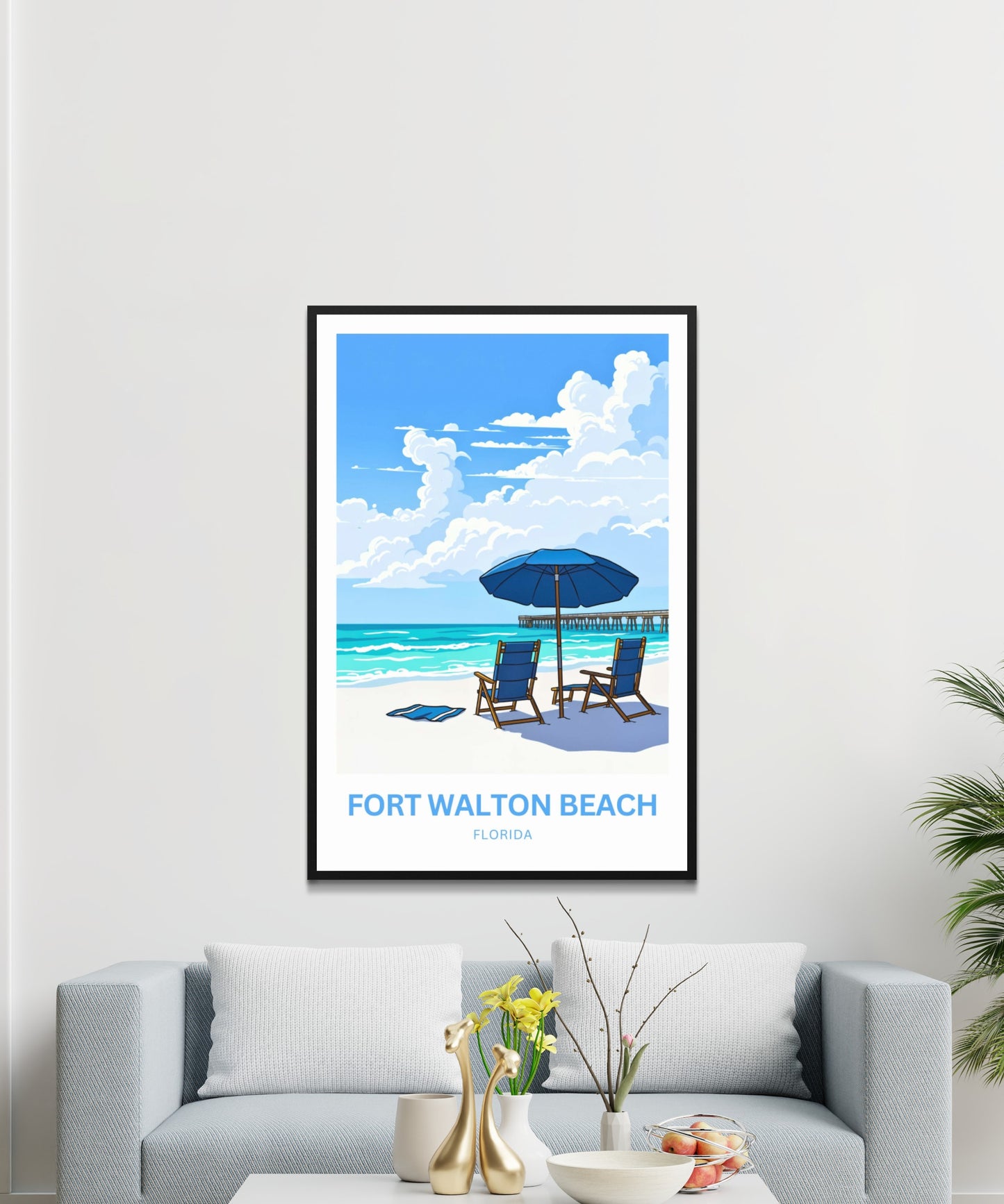 Fort Walton Beach Travel Poster - Coastal Paradise Found