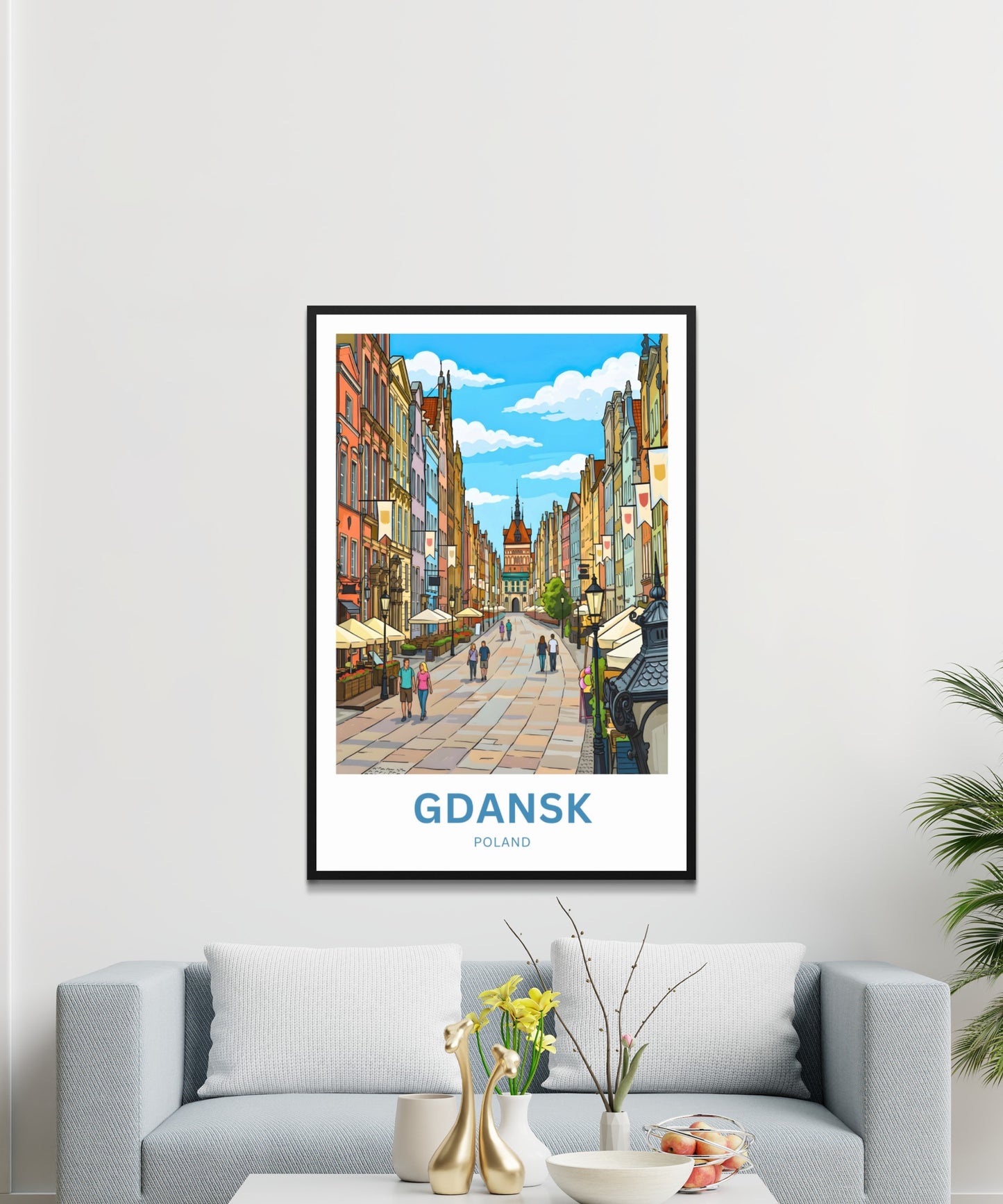 Gdańsk  Travel Poster - The heart of the old town
