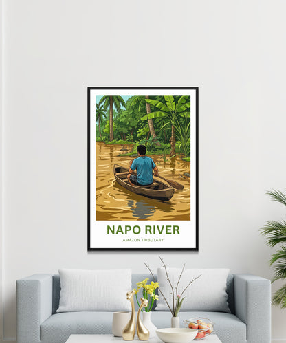 Napo River Travel Poster - Wildlife
