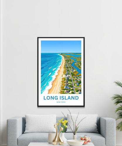 Long Island Travel Poster -  Coastline