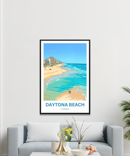 Daytona Beach, Florida Travel Poster