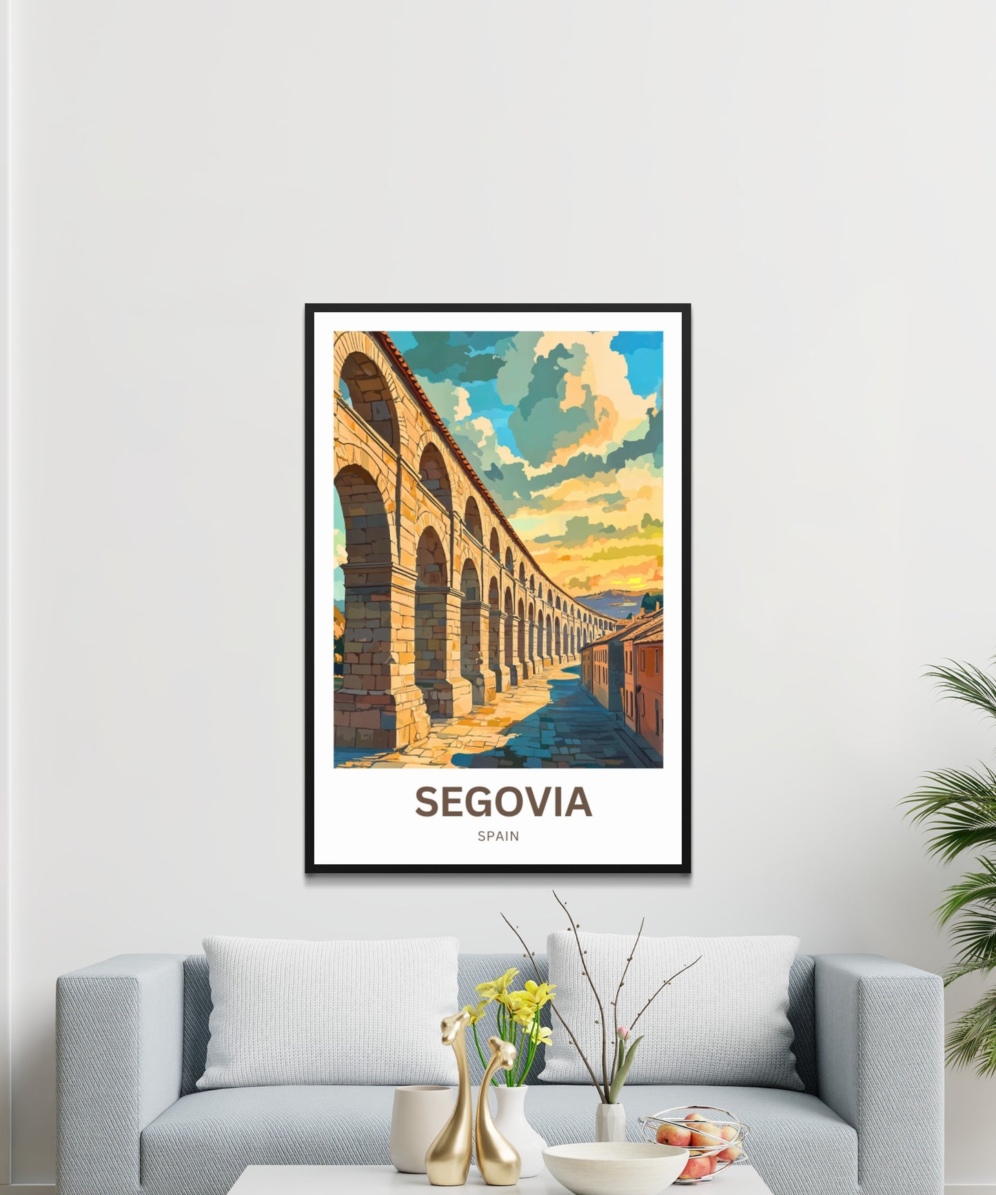 Segovia Travel Poster - Home of the Aqueduct