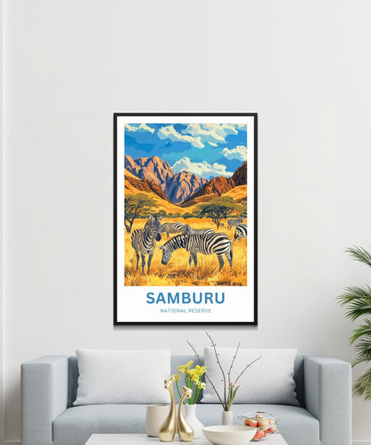 Samburu National Reserve Travel Poster - Untamed Beauty