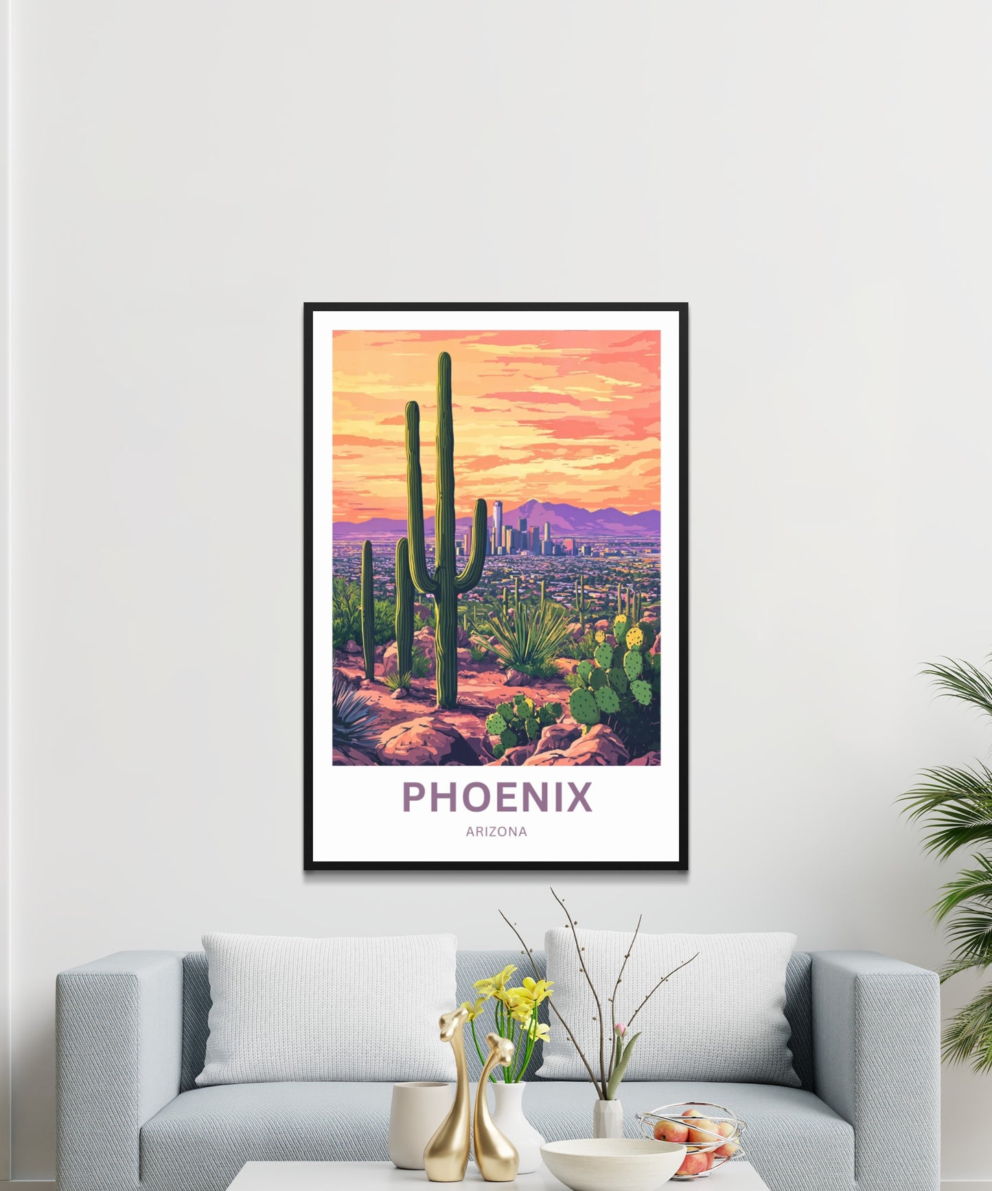Phoenix Travel Poster - Cactus Trail – Phoenix Horizon