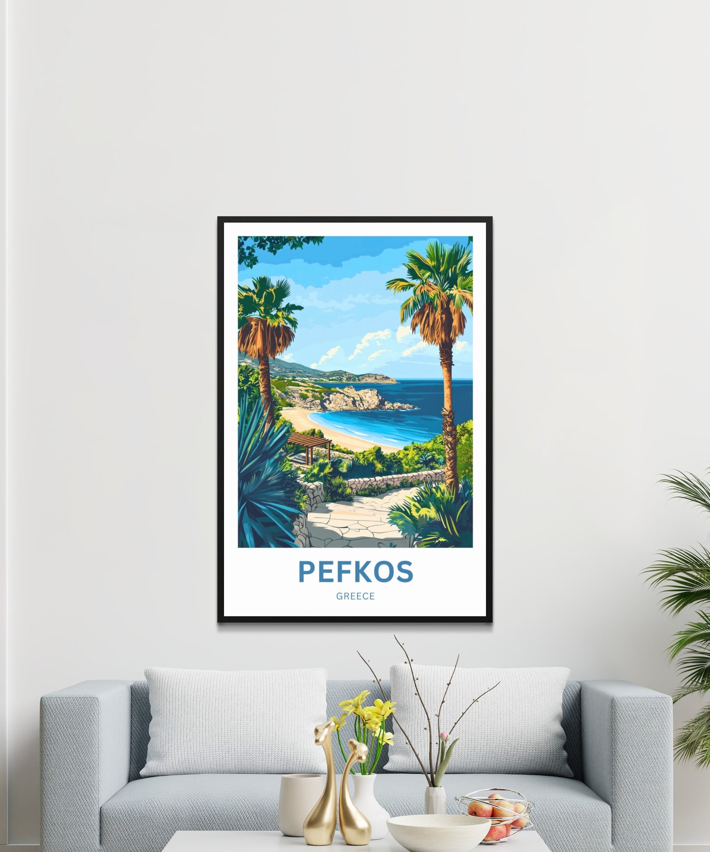 Pefkos Travel Poster - Greece Gateaway