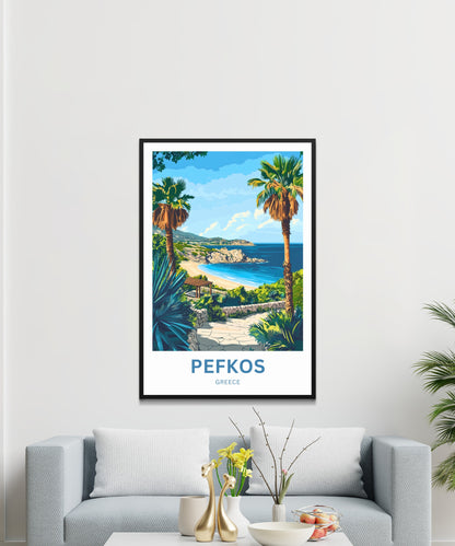 Pefkos Travel Poster - Greece Gateaway