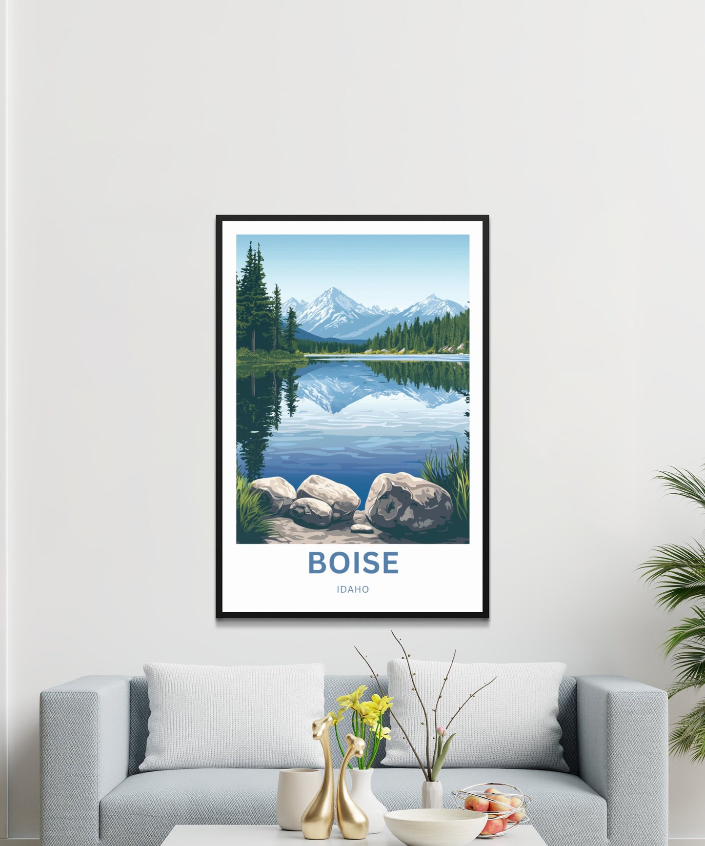 Boise Travel Poster - Tranquil Lakeside Spot