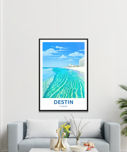 Destin, Florida Travel Poster - Emerald Coast