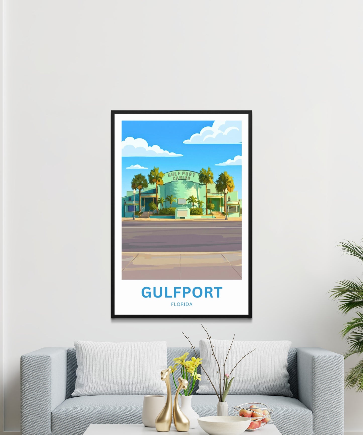 Gulfport, Florida Travel Poster - Casino Boulevard