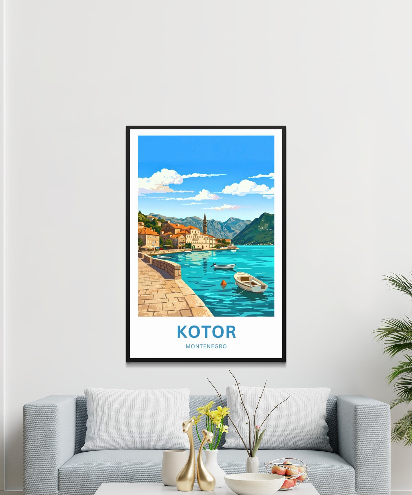 Kotor Travel Poster -   Pearl of Montenegro