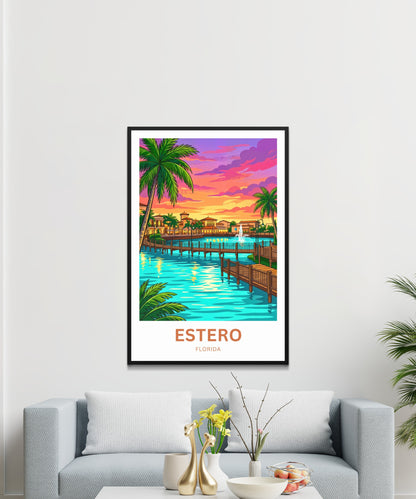 Estero Travel Poster - Florida