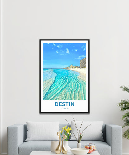 Destin, Florida Travel Poster - Emerald Waters