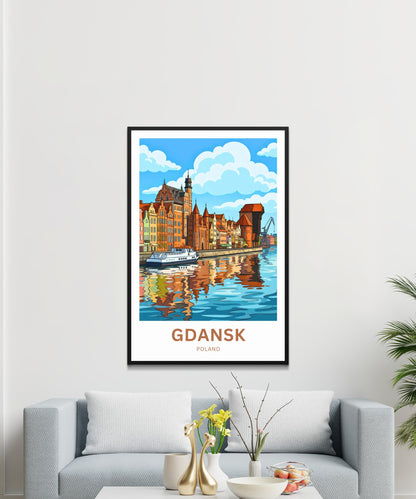 Gdańsk  Travel Poster - Harbor Legends