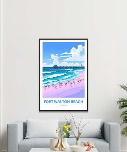 Fort Walton Beach Travel Poster - Life’s Better at the Beach