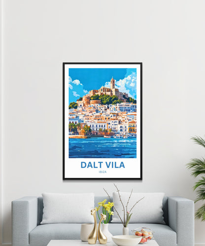Dalt Vila Travel Poster - The Iconic Fortress of Ibiza