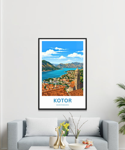 Kotor Travel Poster -   Coastal Dreams